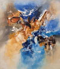 S. M. Naqvi, 30 x 36 Inch, Acrylic on Canvas, Abstract Painting, AC-SMN-177